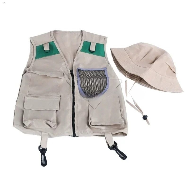 Outdoor Adventure Kit For Boys - Gilet e Cappello da Esploratore per
