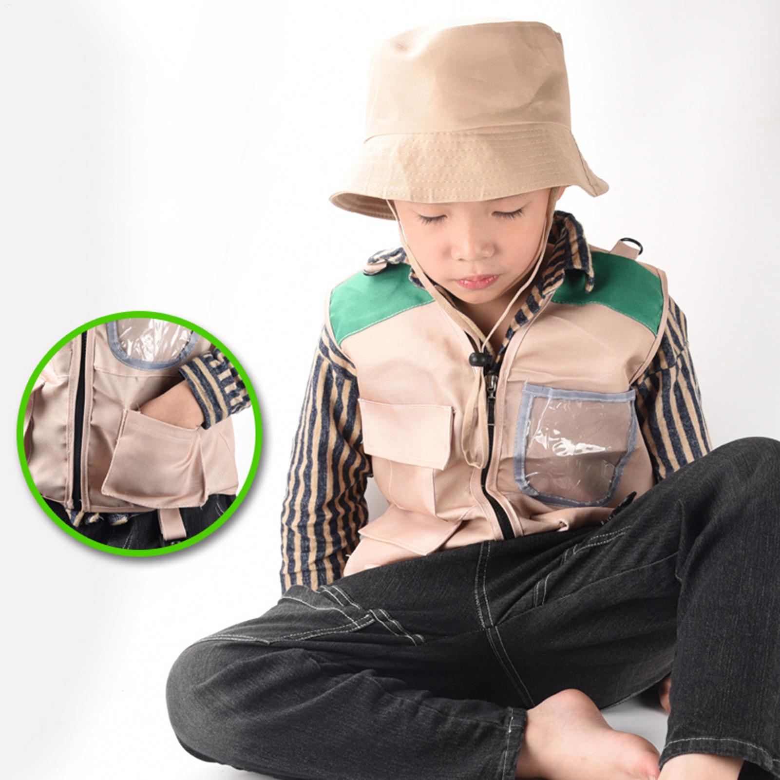 Outdoor Adventure Kit For Boys - Gilet e Cappello da Esploratore per