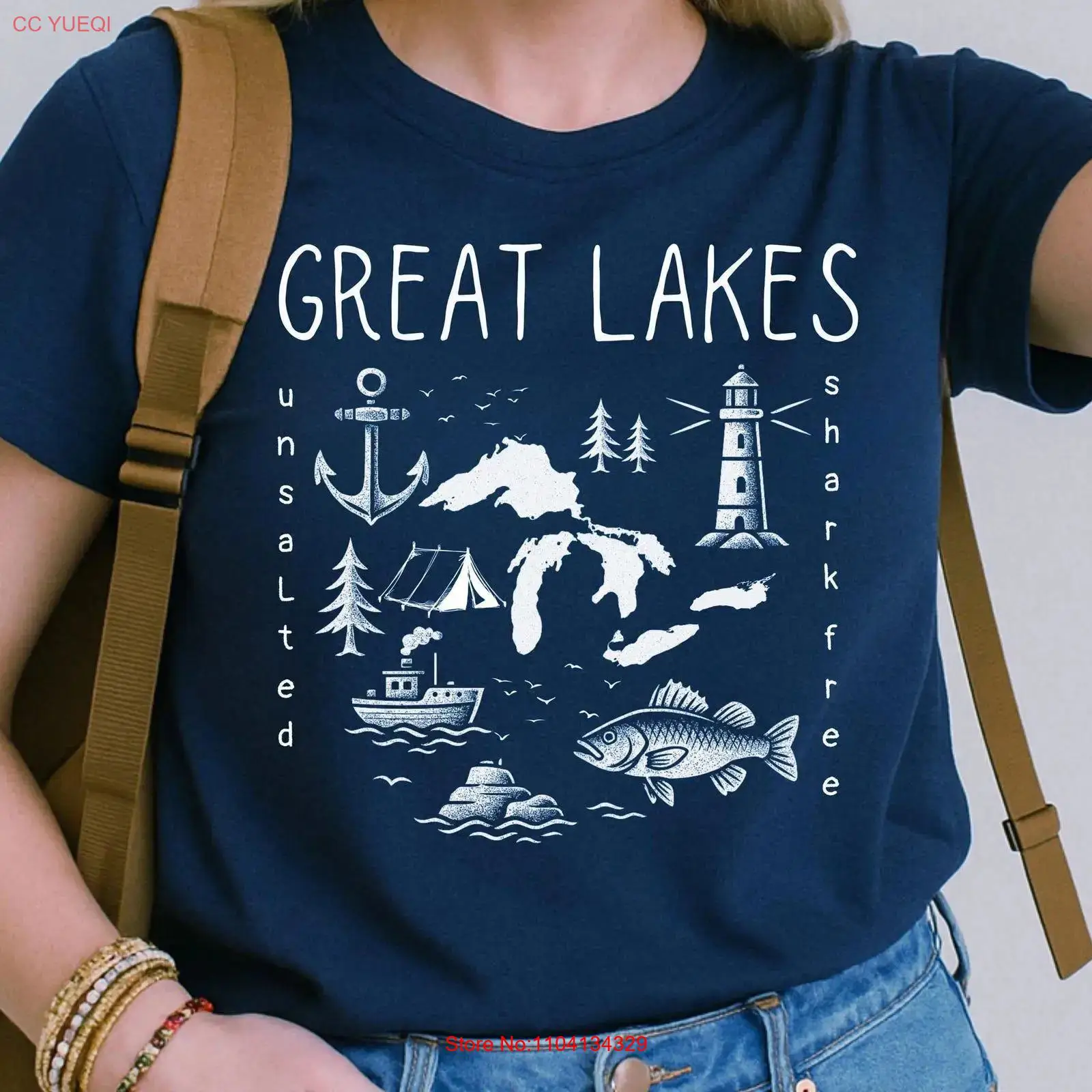 Outdoor Adventure Wear - Maglietta Great Lakes Adventure per gli