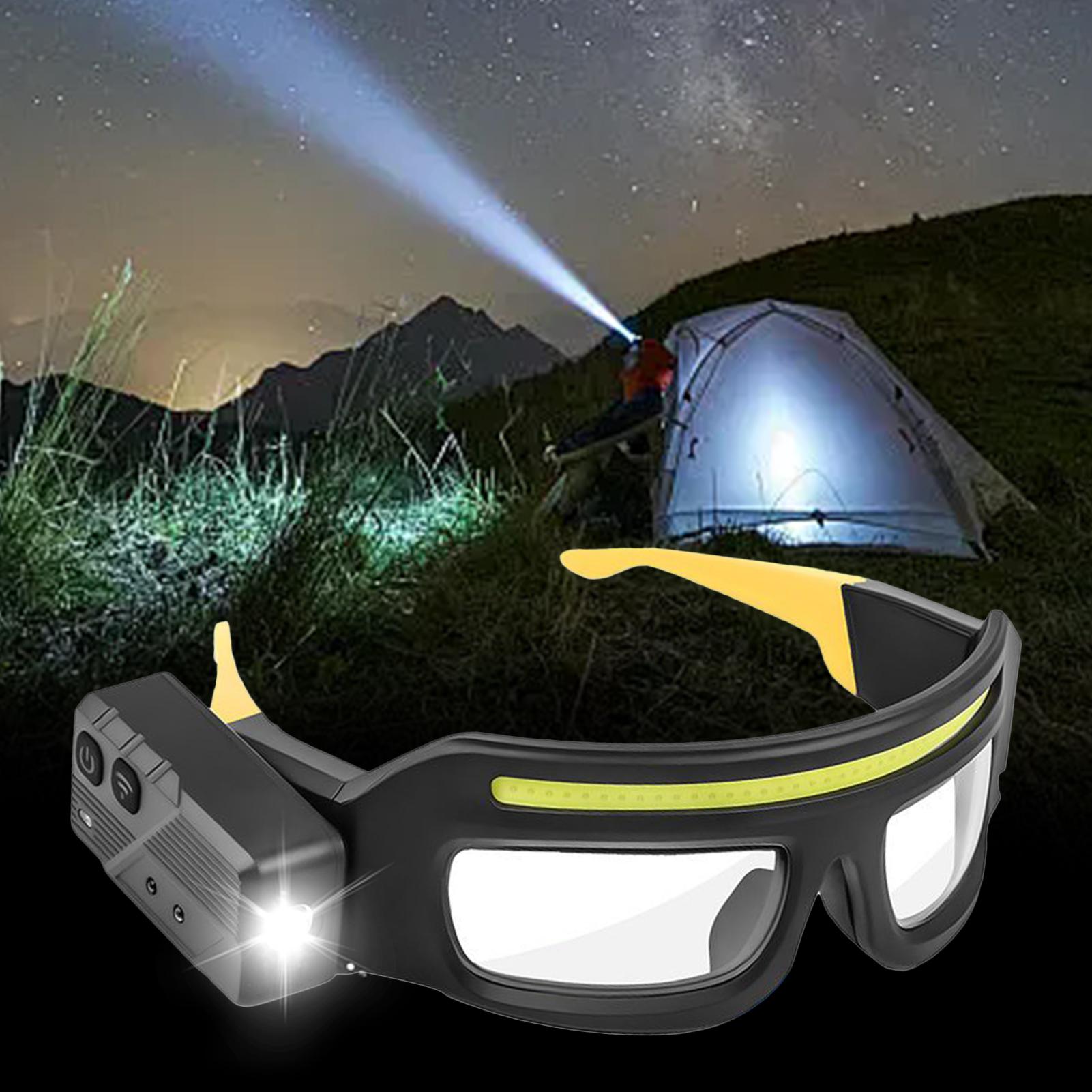 Headlamp Waterproof Rechargeable - Occhiali di sicurezza con faro a