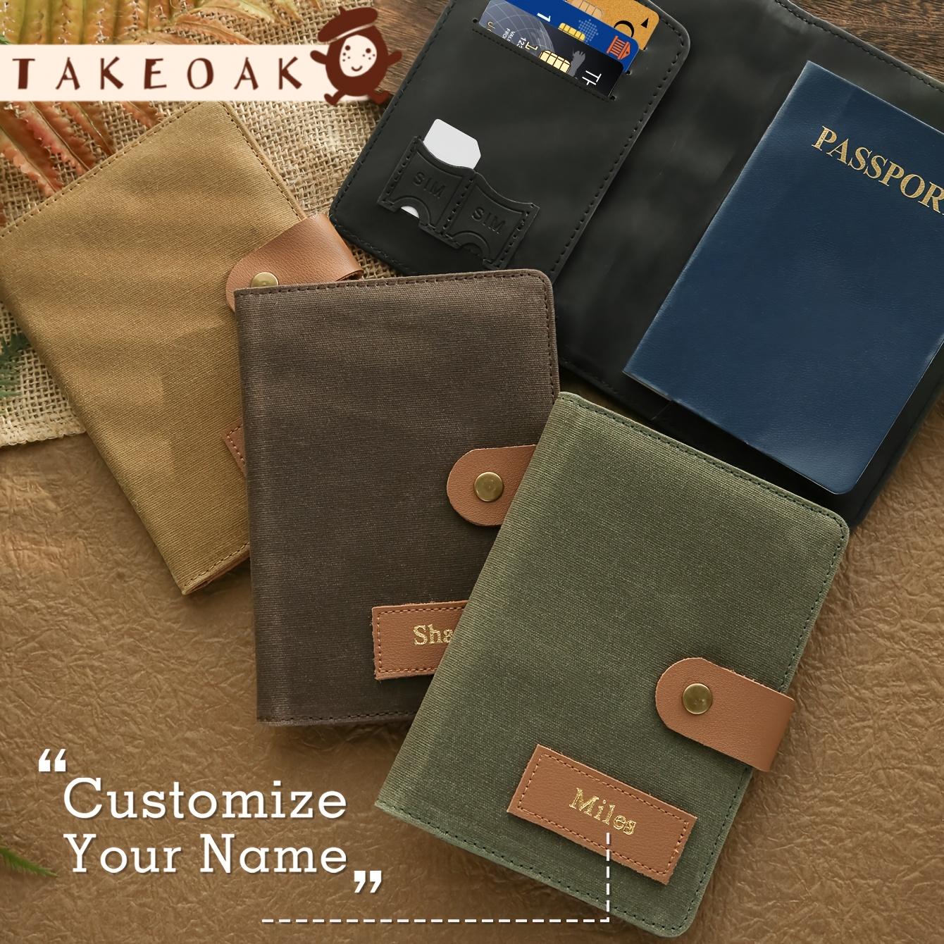 Outdoor Adventure Names - Porta Passaporto Personalizzato con Fibbia Elegante,