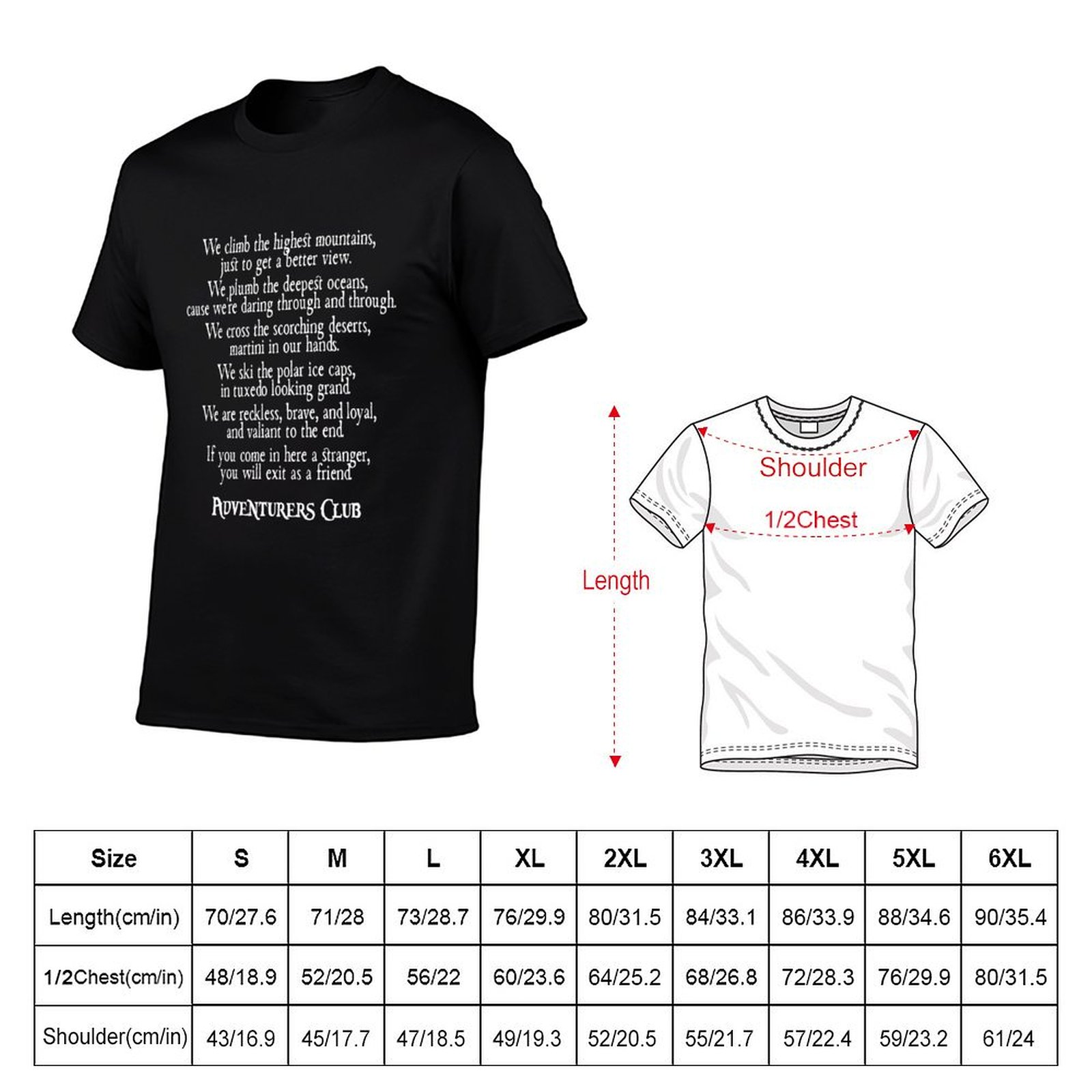 T-shirt dell'Adventurers Club, - Outdoor Adventure Club recensione e prezzo