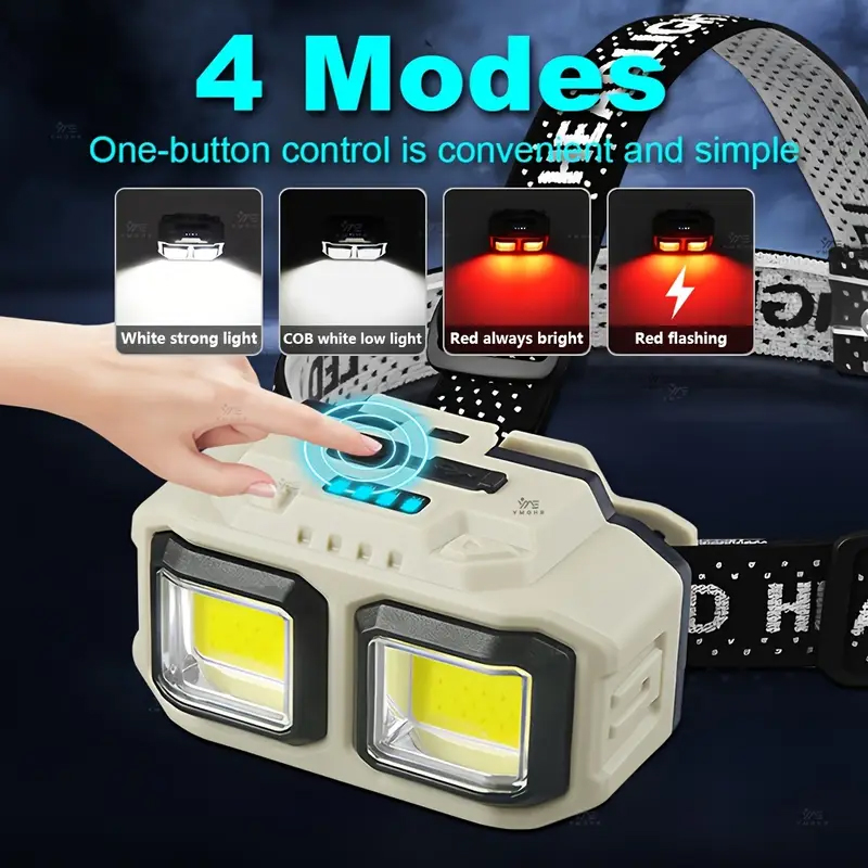 Lampada frontale a LED COB Lam - Headlamp Waterproof Rechargeable recensione e prezzo
