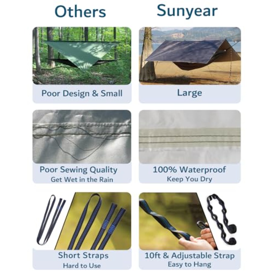Amaca da Campeggio Portatile c - Hammock Rain Tarp recensione e prezzo