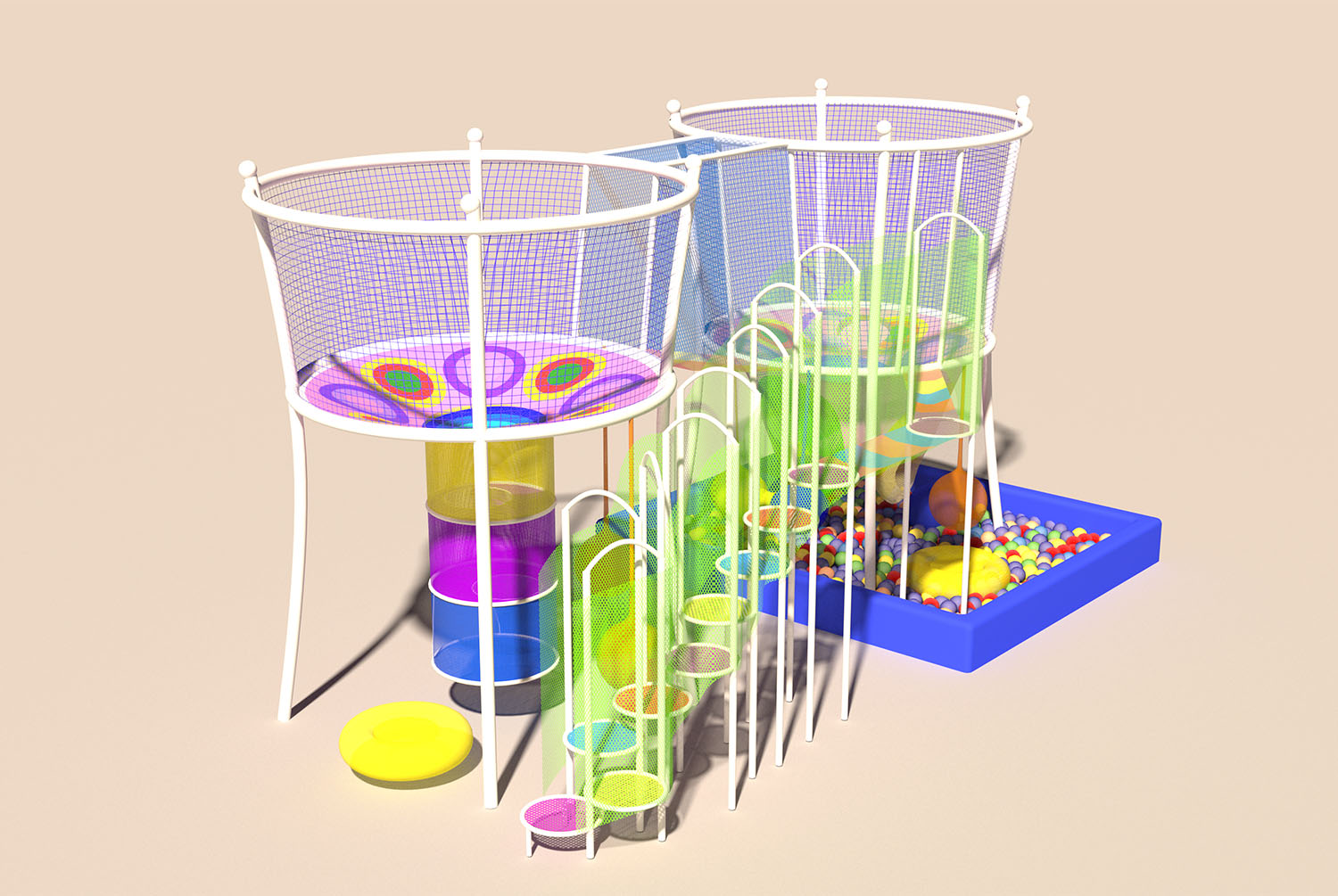 Parco Giochi Rainbow Net per P - Outdoor Adventure Course recensione e prezzo